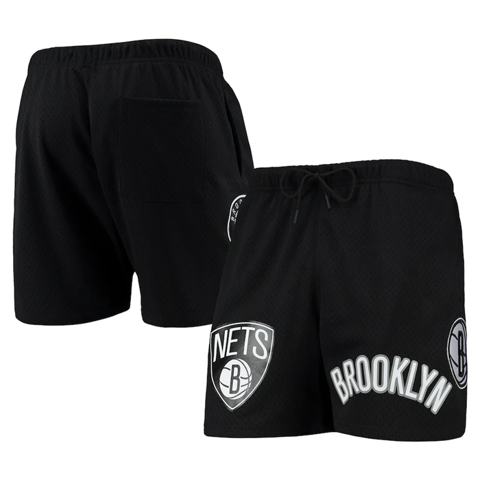 Men's Brooklyn Nets Black Chenille Shorts